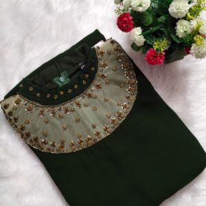 Jewel neck kurtis