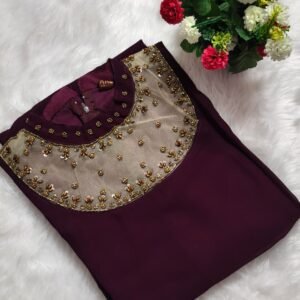 Jewel neck kurtis