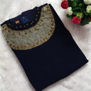 Jewel neck kurtis