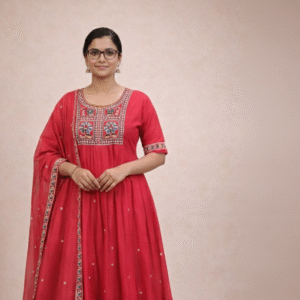 Mulchanderi fabric -anarkali set