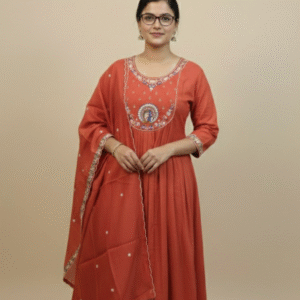 Mulchanderi fabric -anarkali set