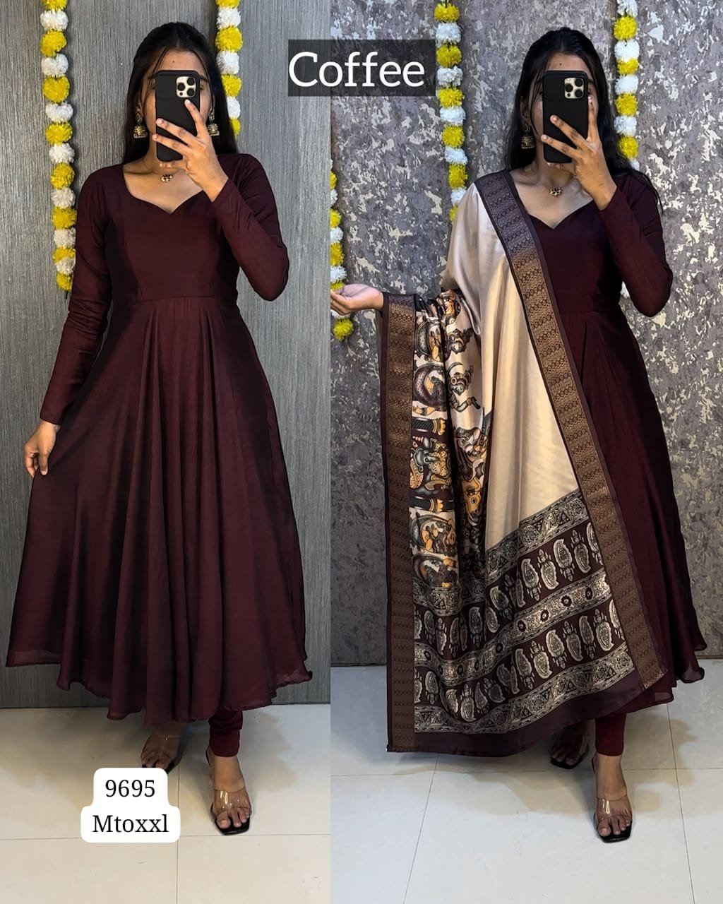 Anarkali with Shawl✨♥️